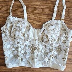 Flower crop top size large
